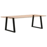 Dining table legs V shape 2 pcs black 70x(72-73.3)cm steel