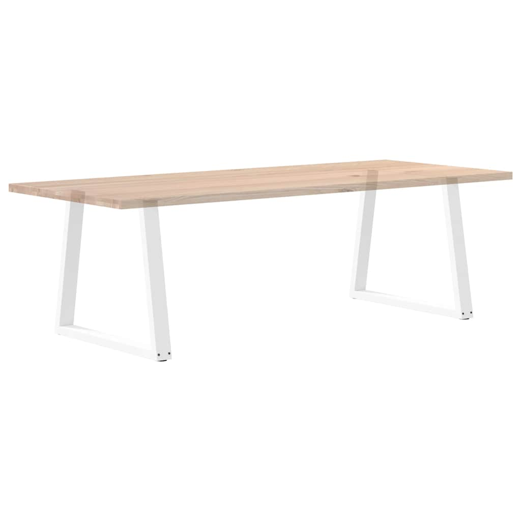 Pieds de table à manger forme de V 2 pcs blanc 80x(72-73,3) cm