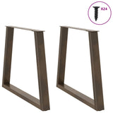 Pieds de table à manger forme de V 2 pcs 80x(72-73,3) cm acier