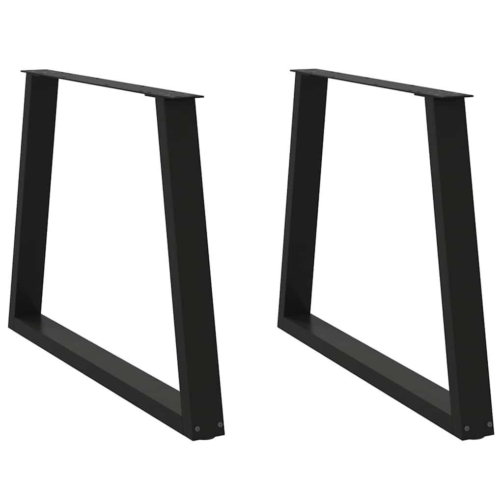 V-shaped dining table legs 2 pcs black 90x(72-73.3) cm