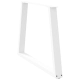 Dining table legs V shape 2 pcs white 90x(72-73.3) cm