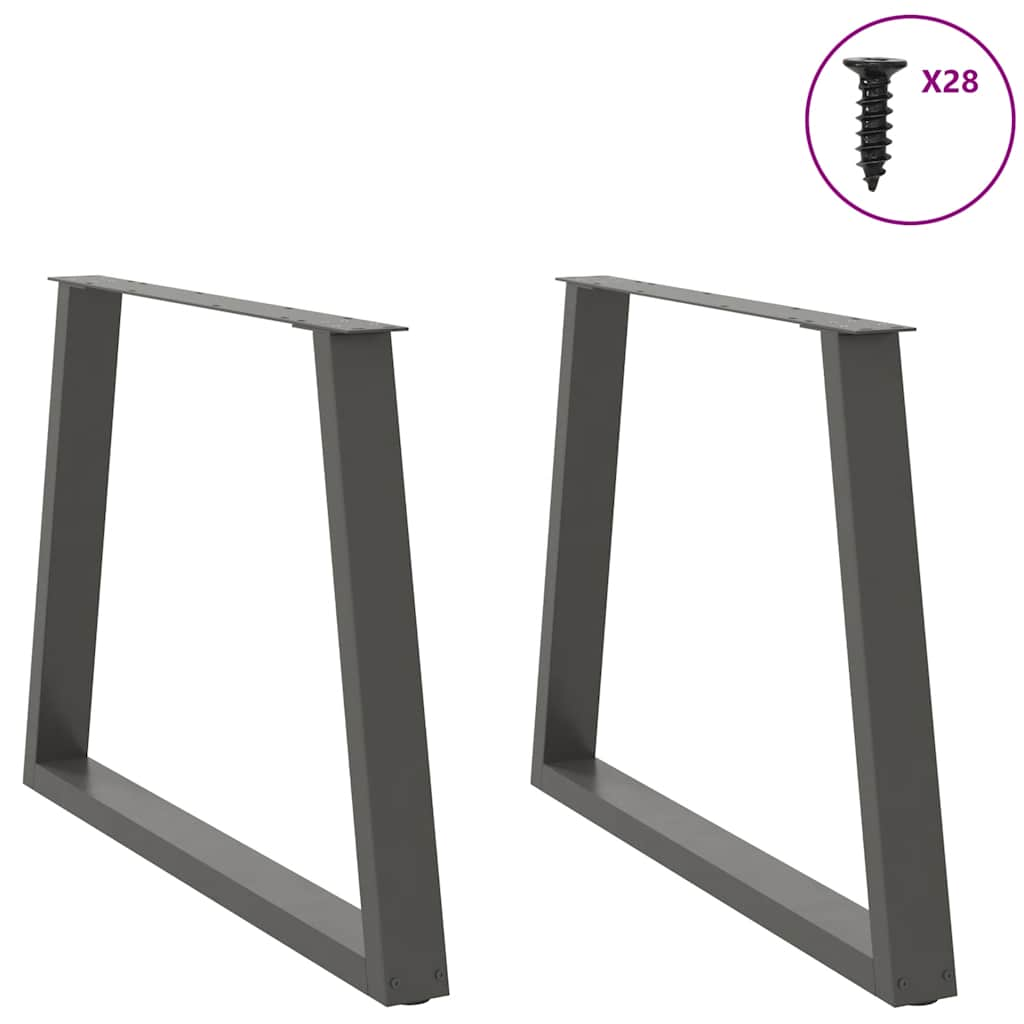 Dining table legs V shape 2 pcs 90x(72-73.3) cm steel