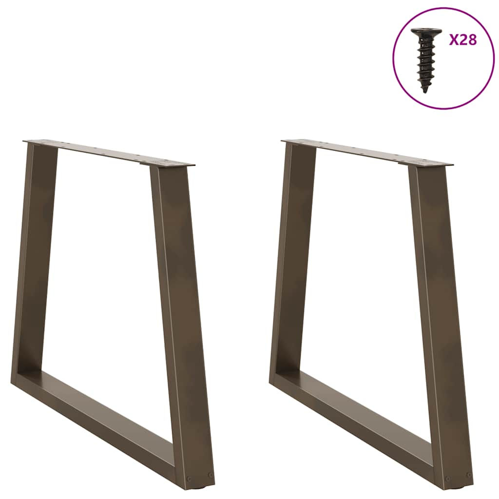 U-shaped dining table legs 2 pcs 90x(72-73.3) cm steel