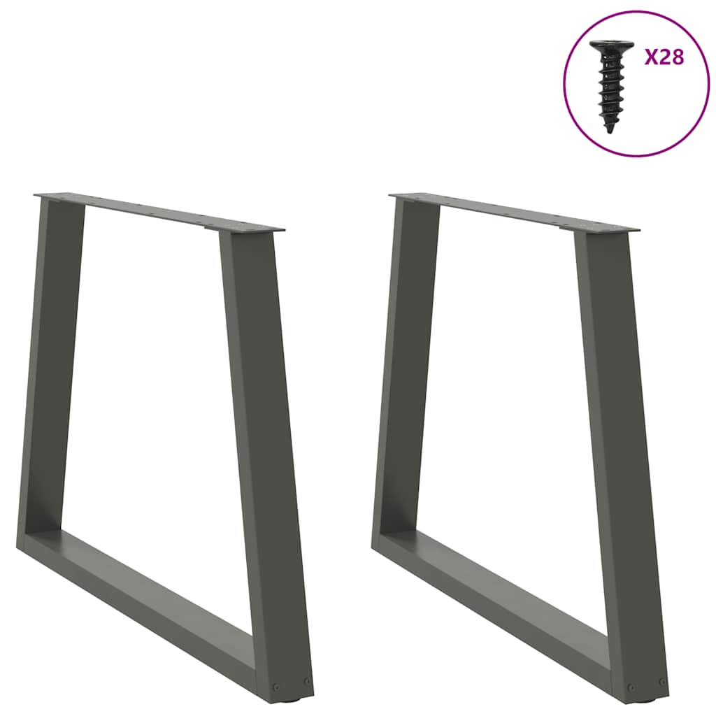 Dining table legs V shape 2 pcs 100x(72-73.3) cm steel