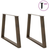 Pieds de table à manger forme de V 2 pcs 100x(72-73,3) cm acier