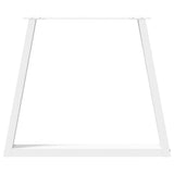 Pieds de table à manger forme de V 3 pcs blanc 70x(72-73,3) cm