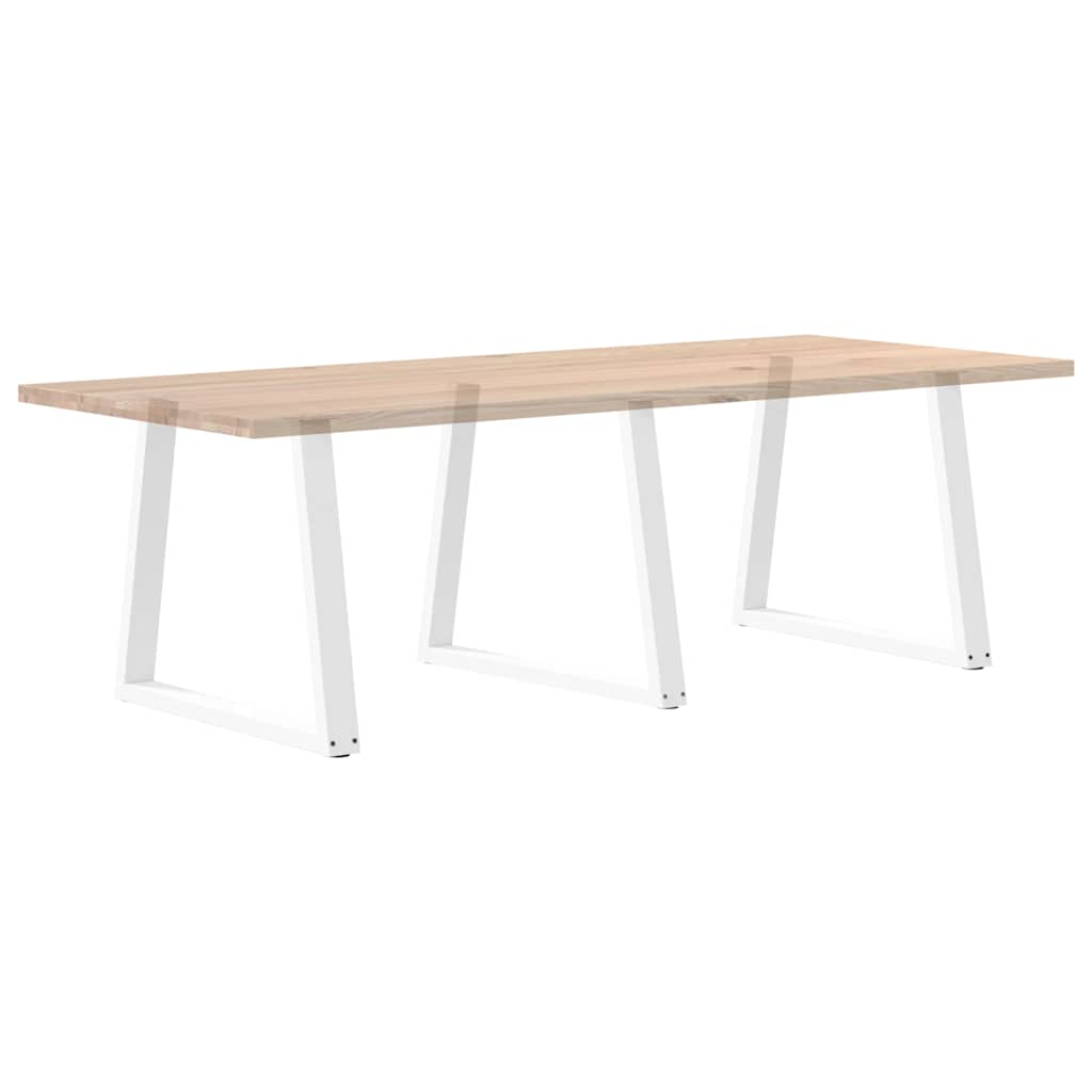 Pieds de table à manger forme de V 3 pcs blanc 70x(72-73,3) cm