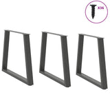 V-shaped dining table legs 3 pcs 80x(72-73.3) cm steel