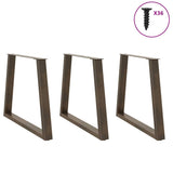 Dining table legs V shape 2 pcs 80x(72-73.3) cm steel