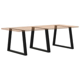 V-shaped dining table legs 3 pcs black 90x(72-73.3) cm