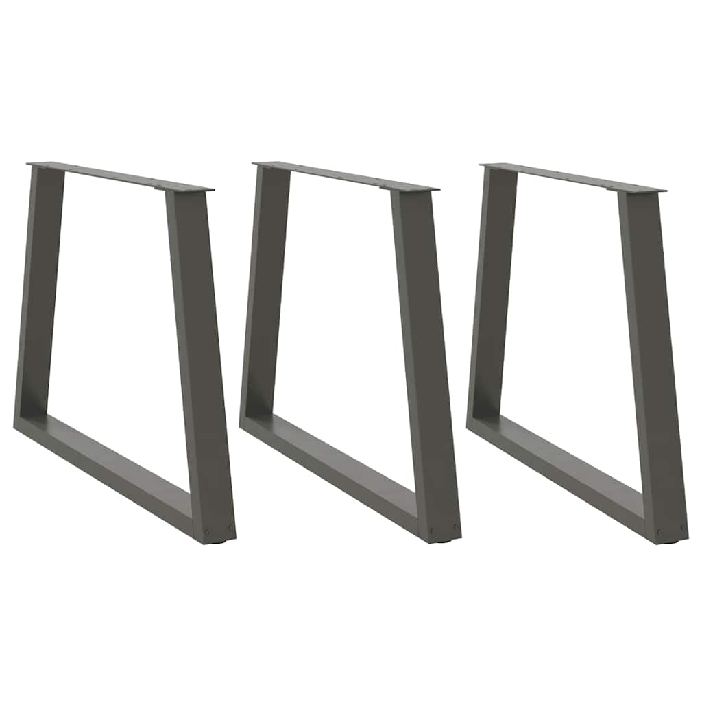 V-shaped dining table legs 3 pcs 90x(72-73.3) cm steel