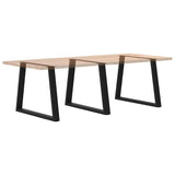 V-shaped dining table legs 3 pcs black 100x(72-73.3) cm