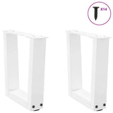 Dining table legs V shape 2pcs white 30x(30-31.3)cm steel