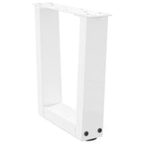 Dining table legs V shape 2pcs white 40x(30-31.3)cm steel