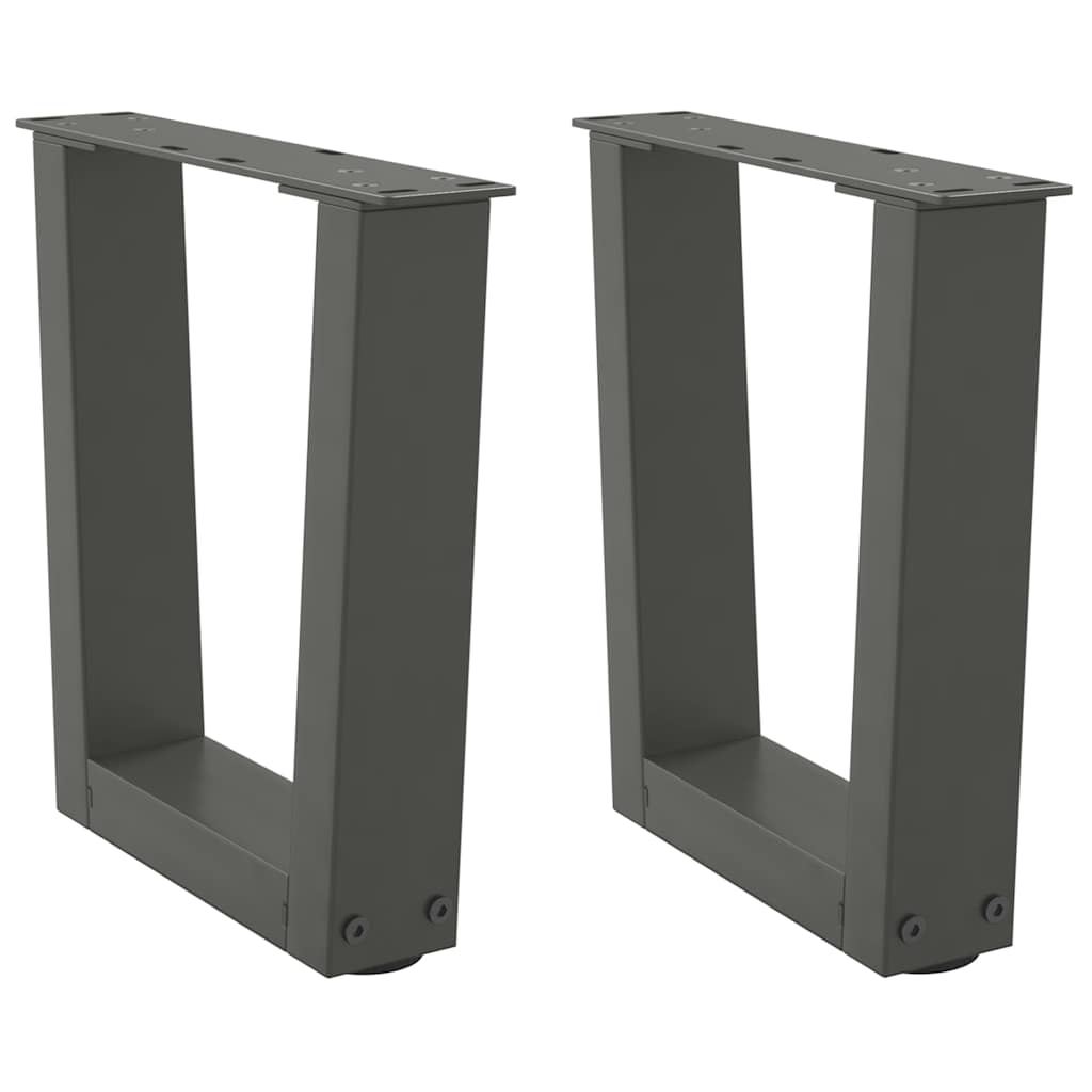 Pieds de table à manger forme V 2 pcs anthracite 40x(30-31,3)cm