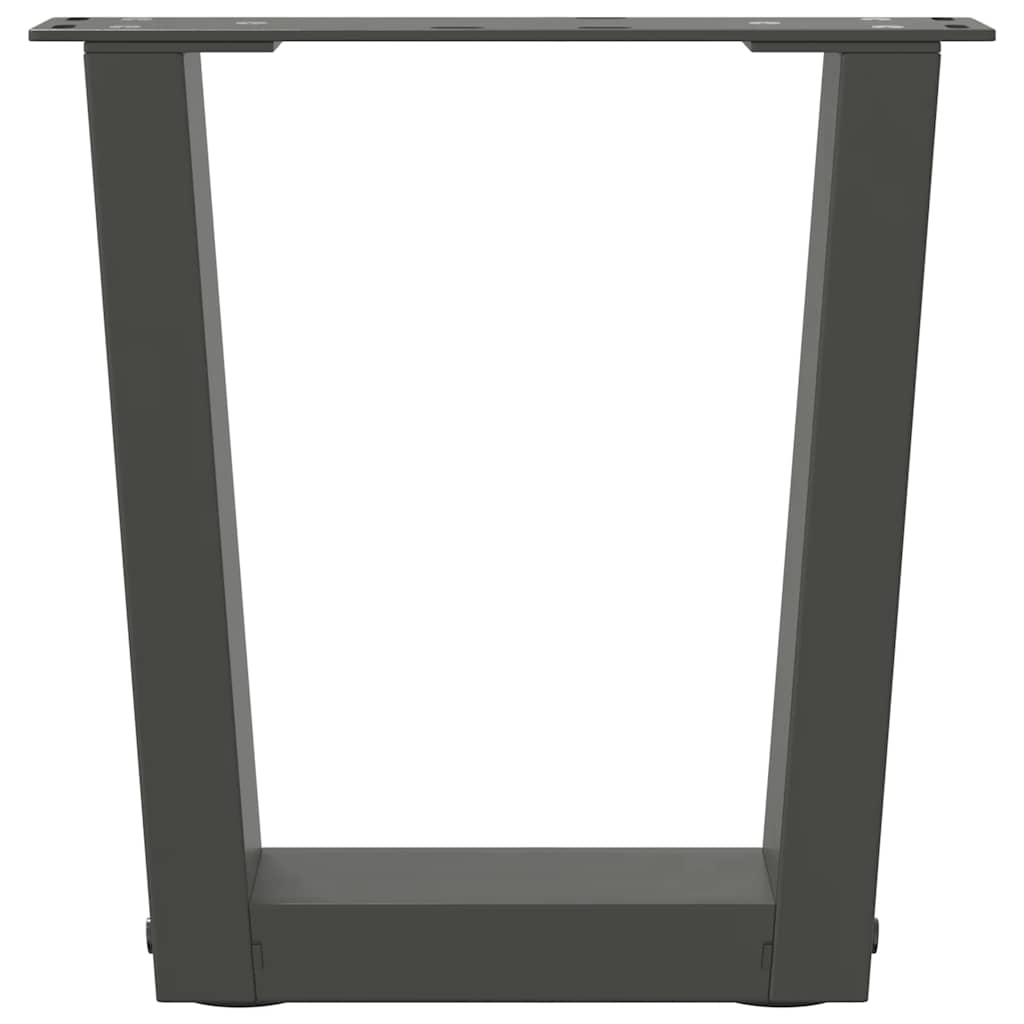 Pieds de table à manger forme V 2 pcs anthracite 40x(30-31,3)cm