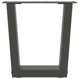 Pieds de table à manger forme V 2 pcs anthracite 40x(30-31,3)cm