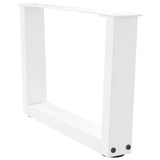 Dining table legs V shape 2pcs white 60x(30-31.3)cm steel