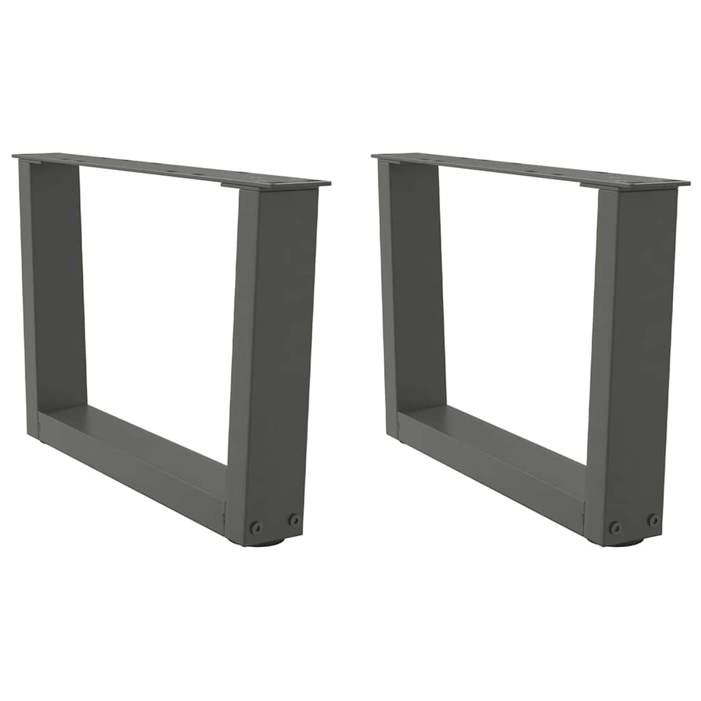 Pieds de table à manger forme V 2 pcs anthracite 60x(30-31,3)cm