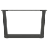 Pieds de table à manger forme V 2 pcs anthracite 60x(30-31,3)cm