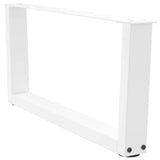 Pieds de table à manger forme V 2pcs blanc 70x(30-31,3)cm acier