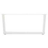 Pieds de table à manger forme V 2pcs blanc 70x(30-31,3)cm acier