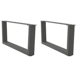 Pieds de table à manger forme V 2 pcs anthracite 70x(30-31,3)cm