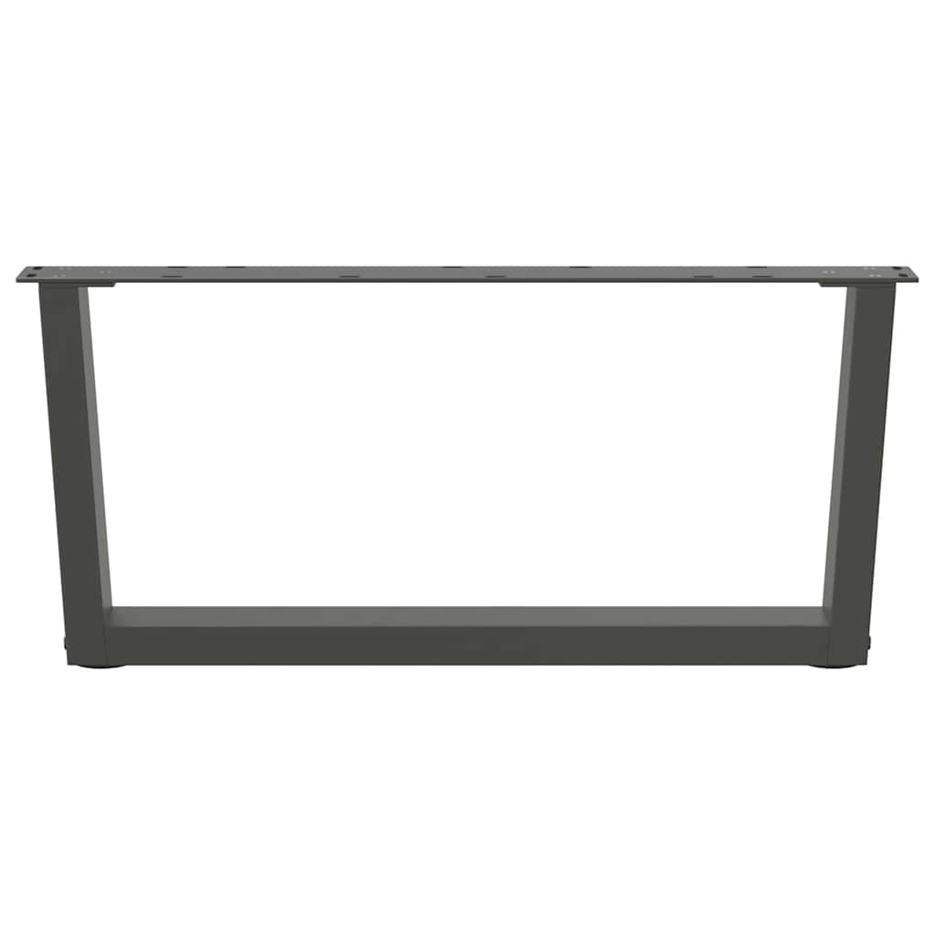 Pieds de table à manger forme V 2 pcs anthracite 70x(30-31,3)cm