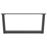 Pieds de table à manger forme V 2 pcs anthracite 70x(30-31,3)cm