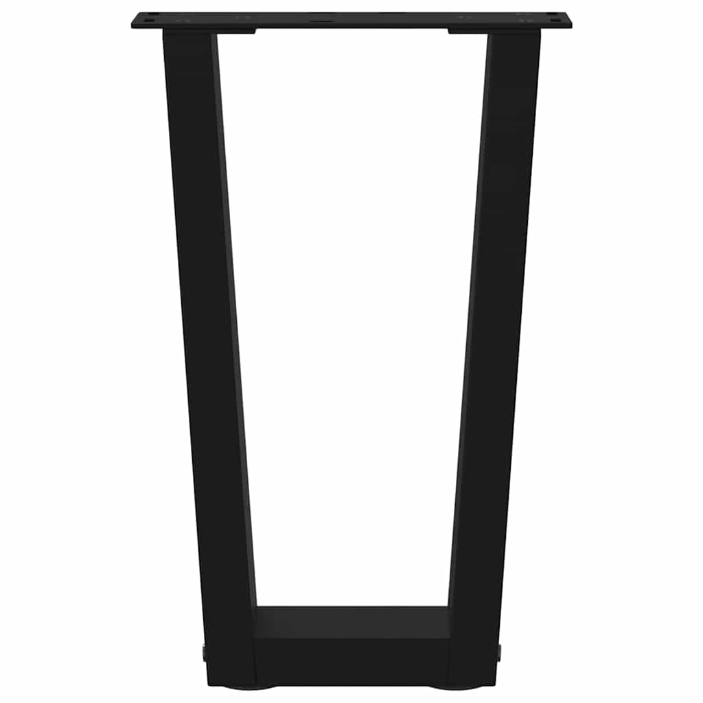 V-shaped dining table legs 2 pcs black 28x(42-43.3)cm