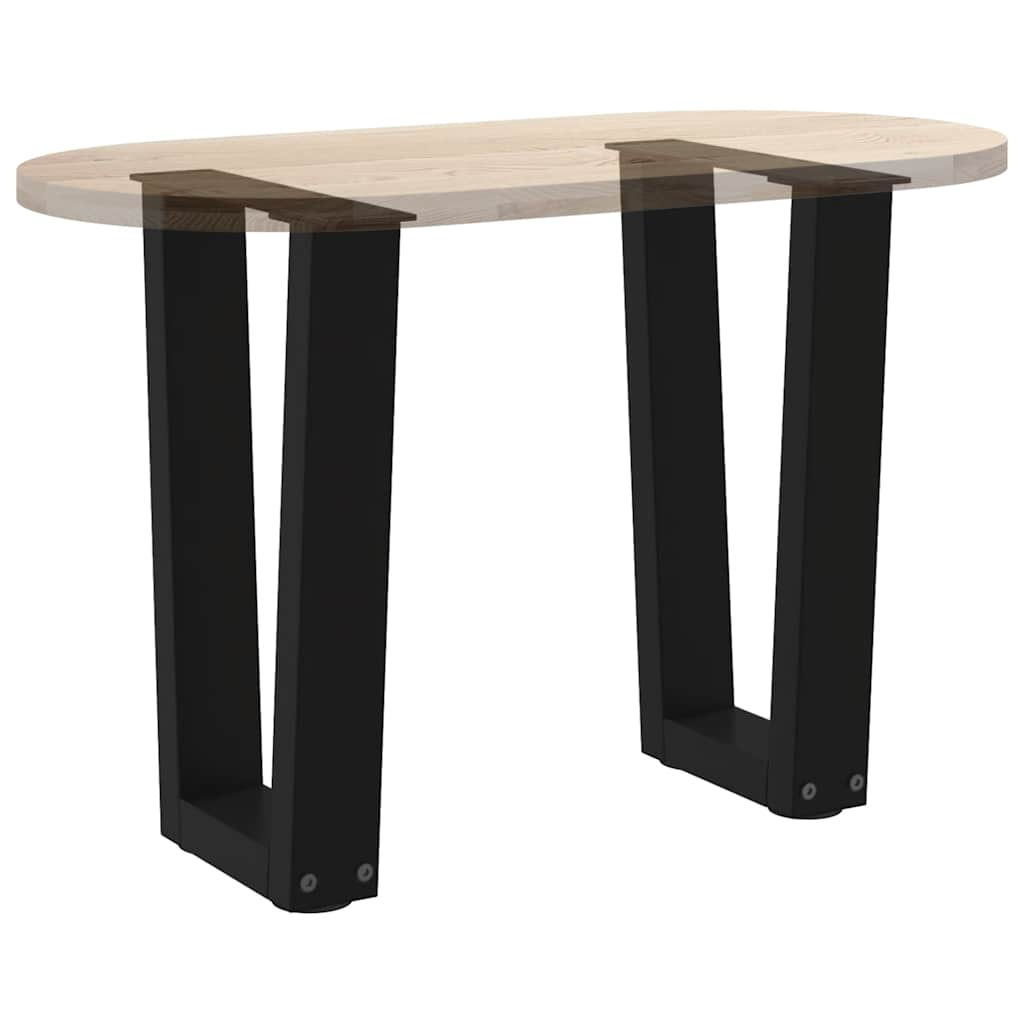 V-shaped dining table legs 2 pcs black 28x(42-43.3)cm