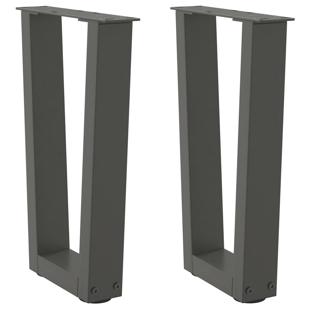 V-shaped dining table legs 2 pcs anthracite steel