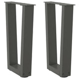 V-shaped dining table legs 2 pcs anthracite steel