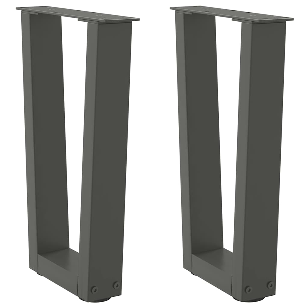 V-shaped dining table legs 2 pcs anthracite steel