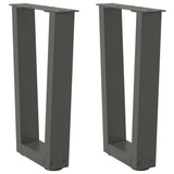 V-shaped dining table legs 2 pcs anthracite steel