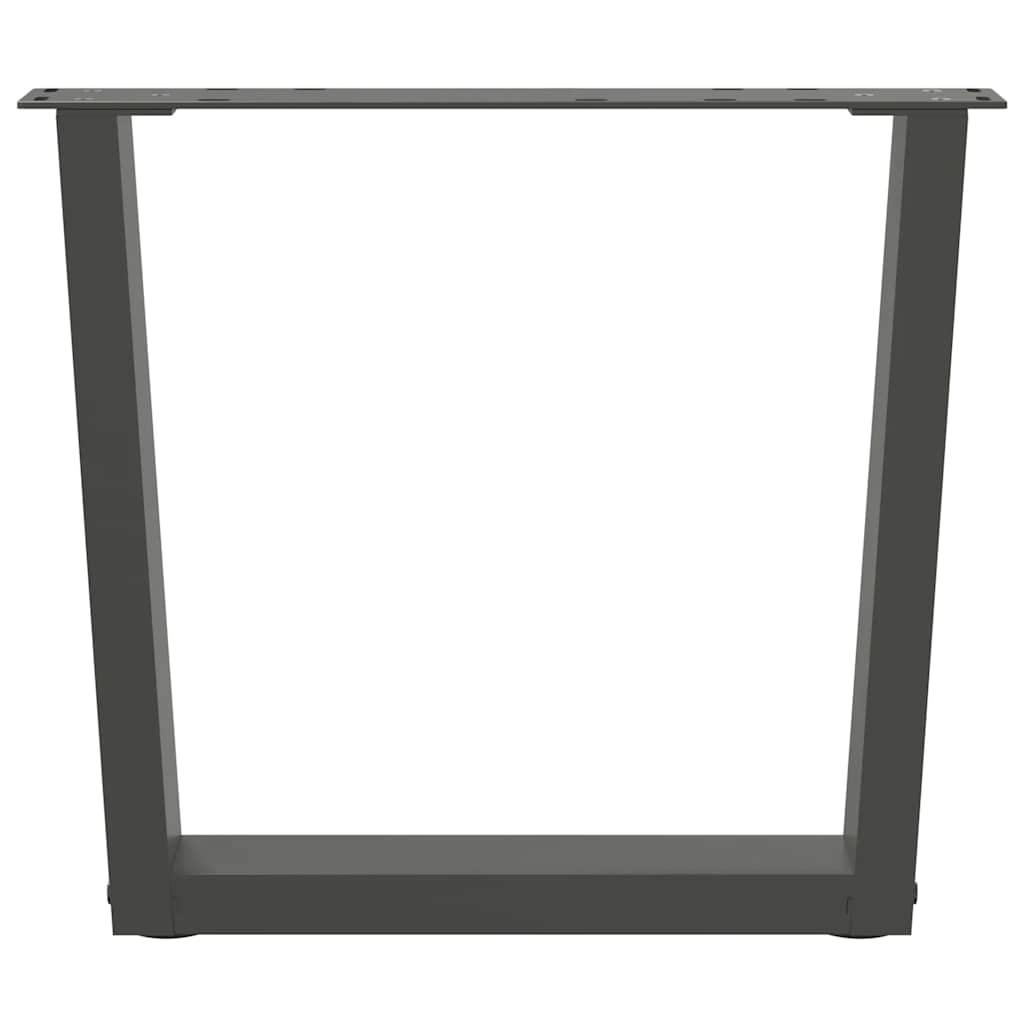 Pieds de table à manger en forme de V 2 pcs anthracite acier