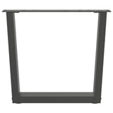 Pieds de table à manger en forme de V 2 pcs anthracite acier