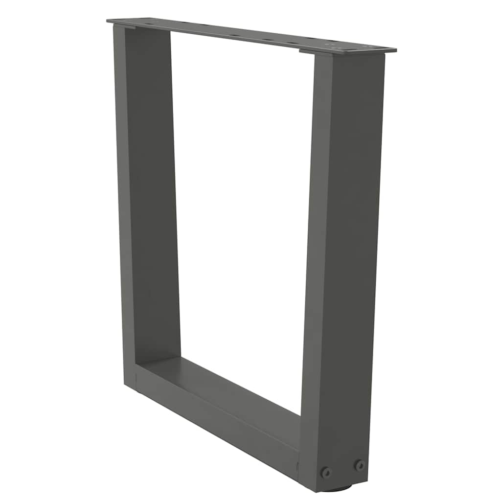 Pieds de table à manger en forme de V 2 pcs anthracite acier