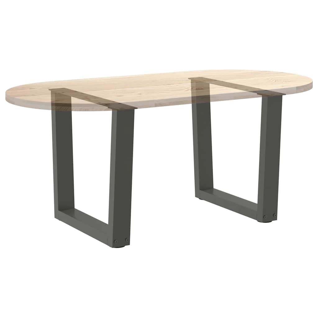 Pieds de table à manger en forme de V 2 pcs anthracite acier