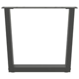 V-shaped dining table legs 2 pcs anthracite steel