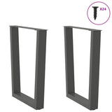 V-shaped dining table legs 2 pcs 60x(72-73.3) cm steel