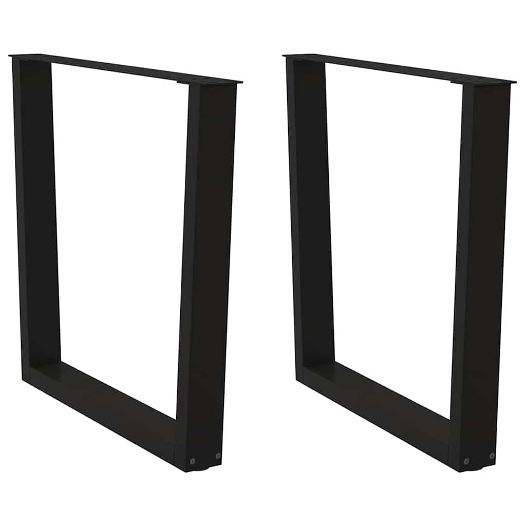 V-shaped dining table legs 2 pcs black 80x(72-73.3) cm