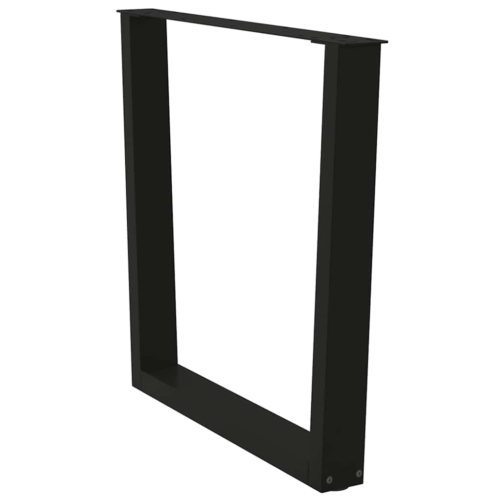 Pieds de table à manger forme de V 2 pcs noir 90x(72-73,3) cm