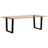 Pieds de table à manger forme de V 2 pcs noir 90x(72-73,3) cm