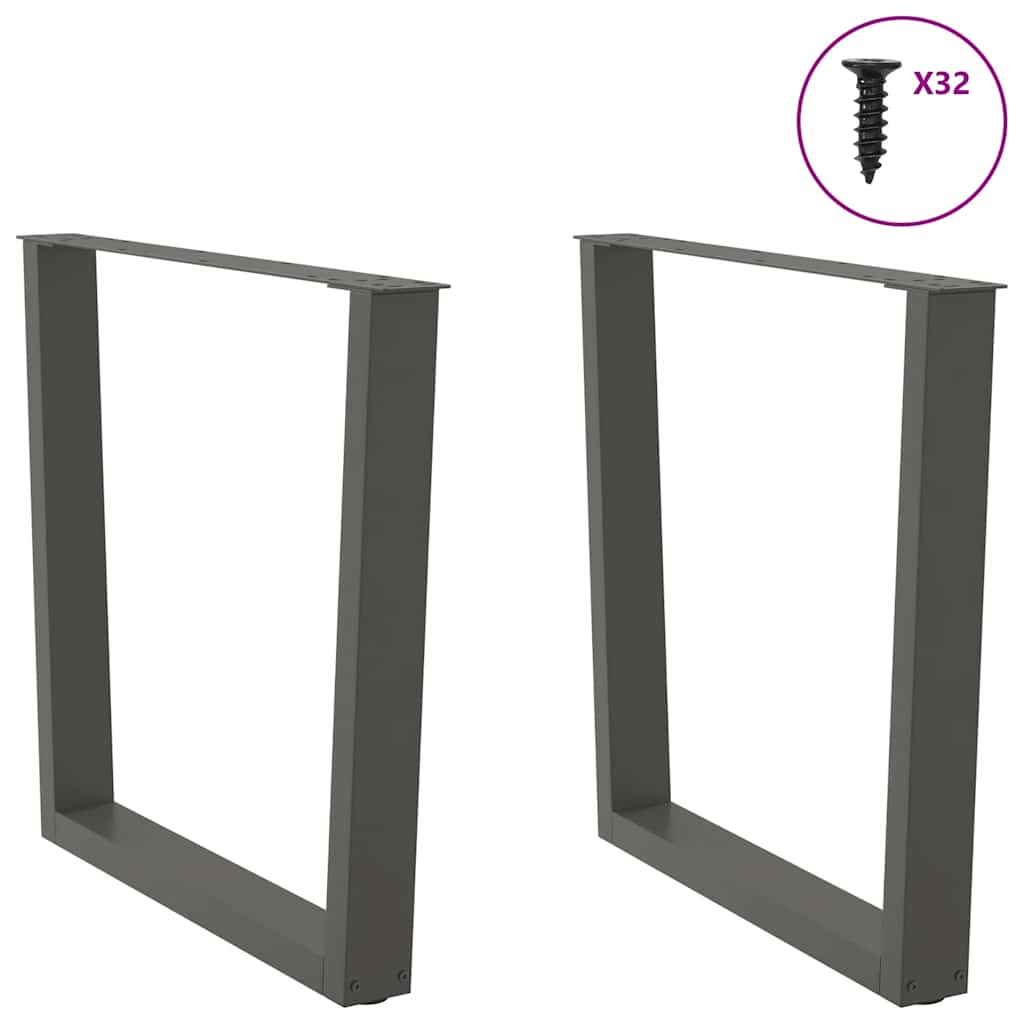 Dining table legs V shape 2 pcs 90x(72-73.3) cm steel