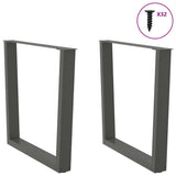 Dining table legs V shape 2 pcs 90x(72-73.3) cm steel