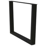 Pieds de table à manger forme de V 2 pcs noir 100x(72-73,3) cm