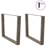 Dining table legs V shape 2 pcs 100x(72-73.3) cm steel