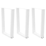 Dining table legs V shape 3 pcs white 70x(72-73.3) cm