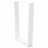 Dining table legs V shape 3 pcs white 70x(72-73.3) cm